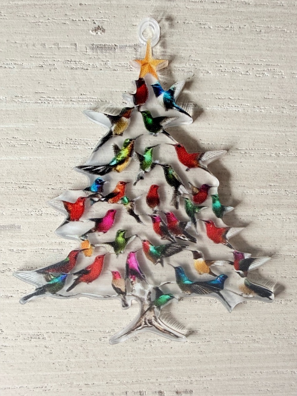 Set of 2 Multicolor Bird Christmas Tree Ornament - Pets Bird